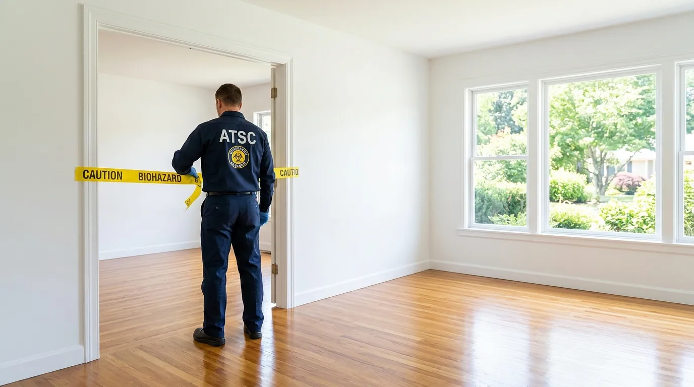 Certified biohazard cleanup crew performing Decomposition Cleanup in Bee Cave